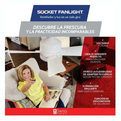 VENTILADOR Y LUZ DE TECHO + CONTROL REMOTO