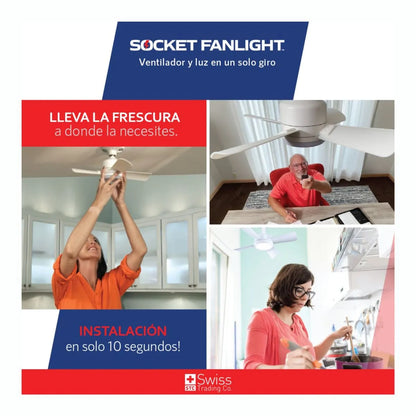 VENTILADOR Y LUZ DE TECHO + CONTROL REMOTO