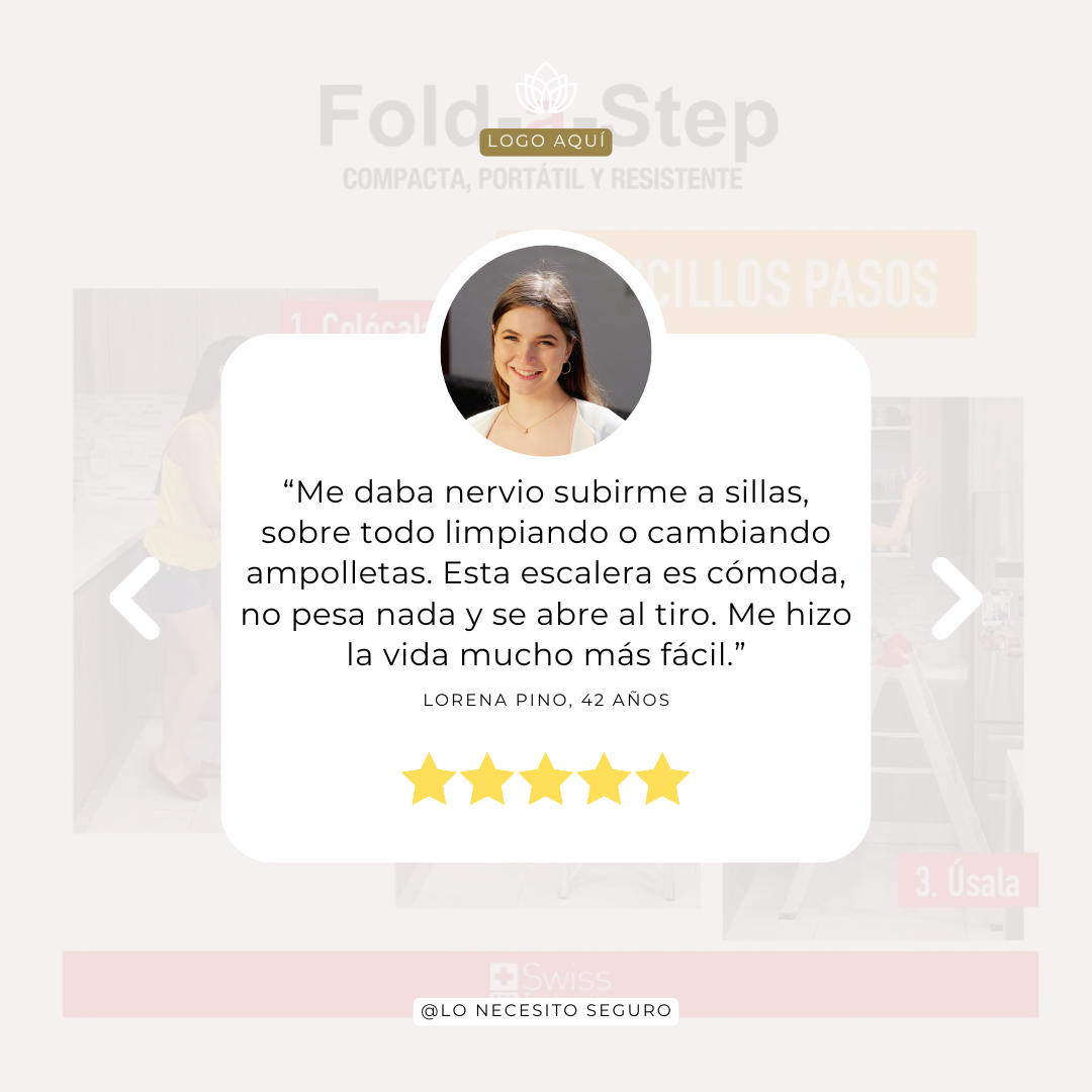 Escalera Profesional Plegable 4 Escalones Se Abre y Arma en 2 segundos