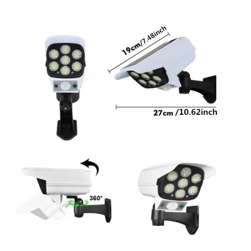 NUEVA LÁMPARA SOLAR TIPO CÁMARA DE DISUASIÓN