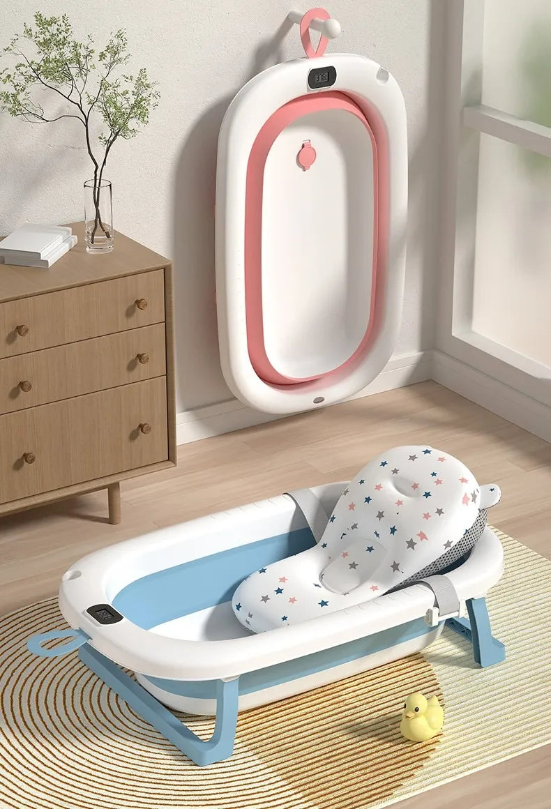 BAÑERA RETRÁCTIL + COJÍN PARA BEBÉS + TERMÓMETRO DIGITAL