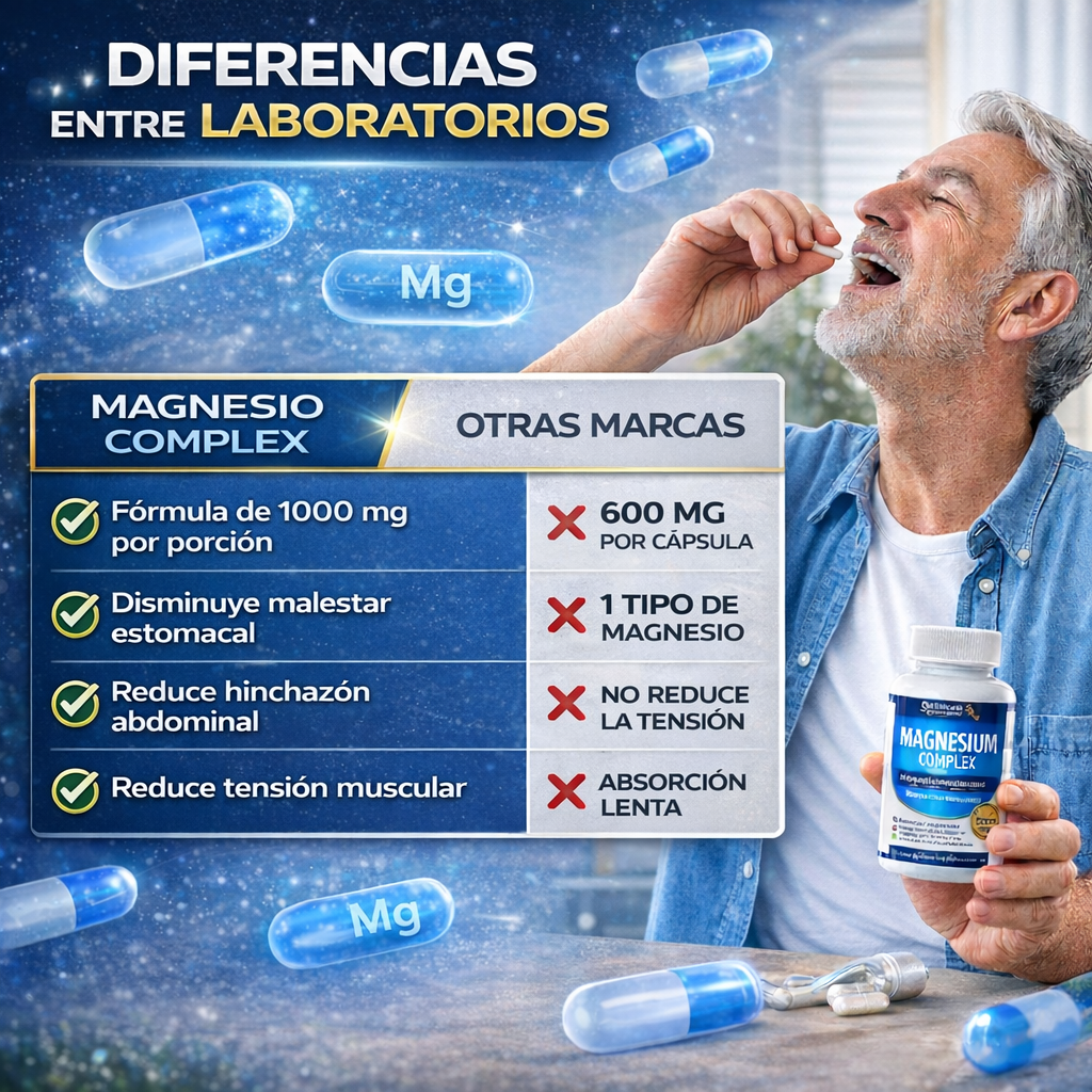 2x1 Magnesio Suplemento de 1000mg + GRÁTIS OXÍMETRO DIGITAL.