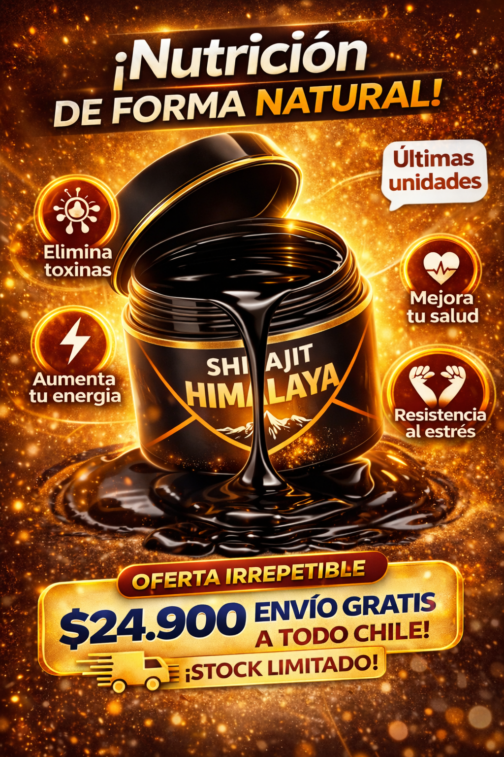 RESINA DE SHILAJIT NATURAL DEL HIMALAYA