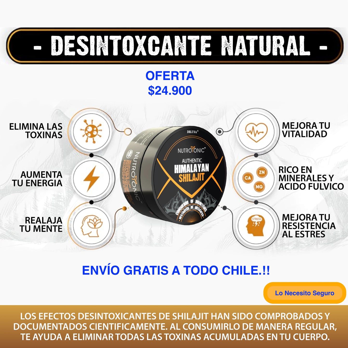 RESINA DE SHILAJIT NATURAL DEL HIMALAYA