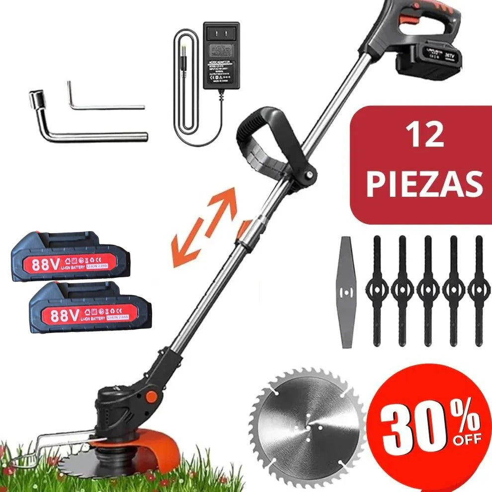 CORTADORA DE CÉSPED + DOS BATERÍAS DE 48V
