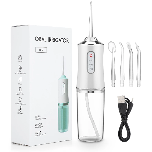 IRRIGADOR DENTAL LIMPIEZA ORAL RECARGABLE